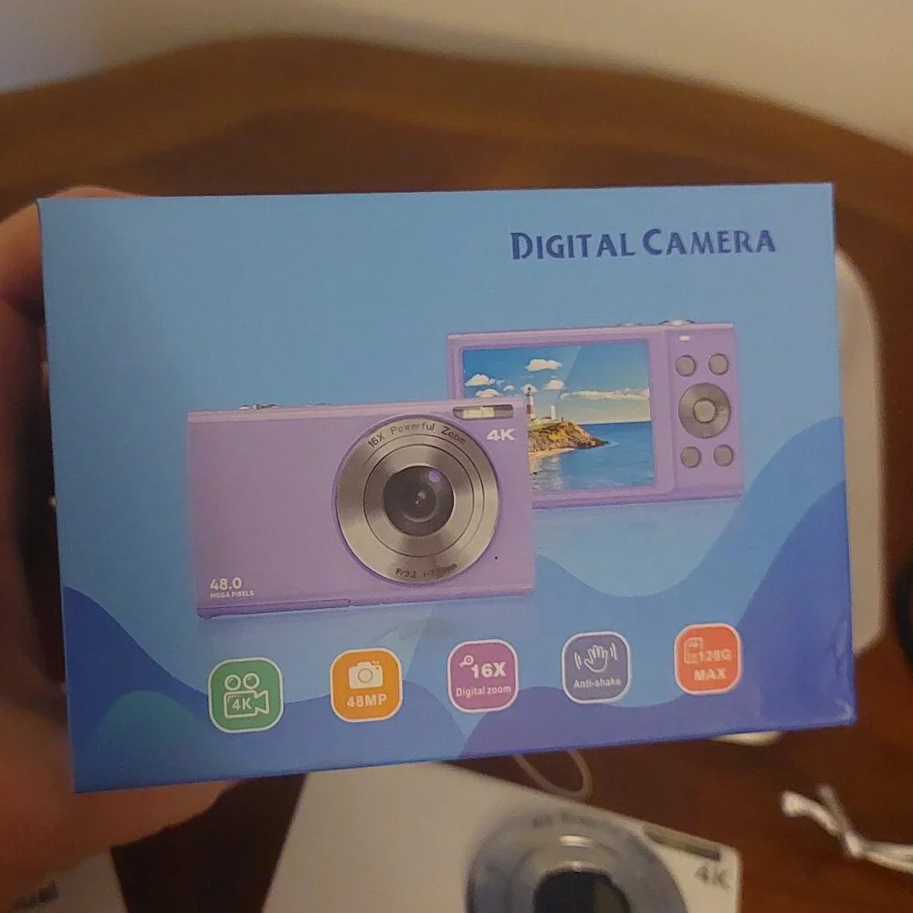 White Anteam 4K Digital Camera 48MP 16x Digital Zoom 32GB Memory New Other READ